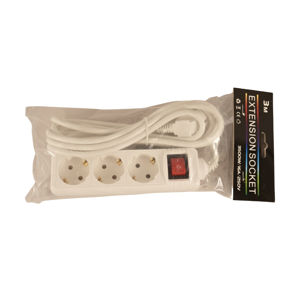 PRELUNGITOR 3 PRIZE 220V 3M CU INTRERUPATOR GM46-1