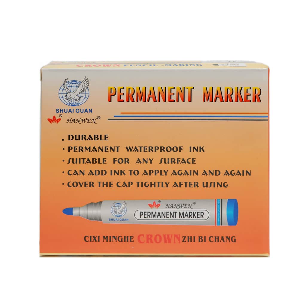 MARKER PERMANENT NEGRU CU VARF ROTUND 12BUC G42-2