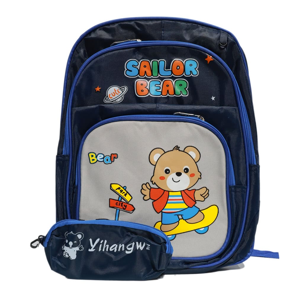 RUCSAC SCOLAR SAILOR BEAR 30X40CM G49-1