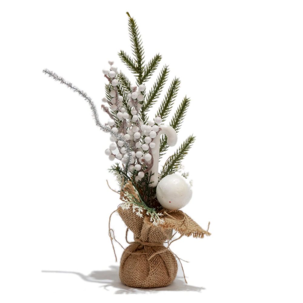 DECORATIUNE CRACIUN FRUCTE ALBE 25CM GC26-2