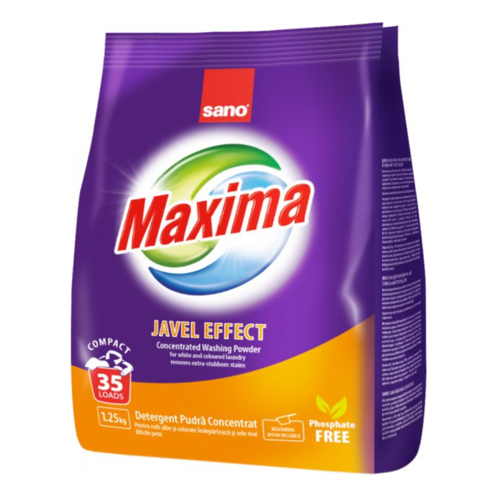 SANO MAXIMA DETERGENT PUDRA AUTOMAT 1.25KG JAVEL EFFECT 35SP