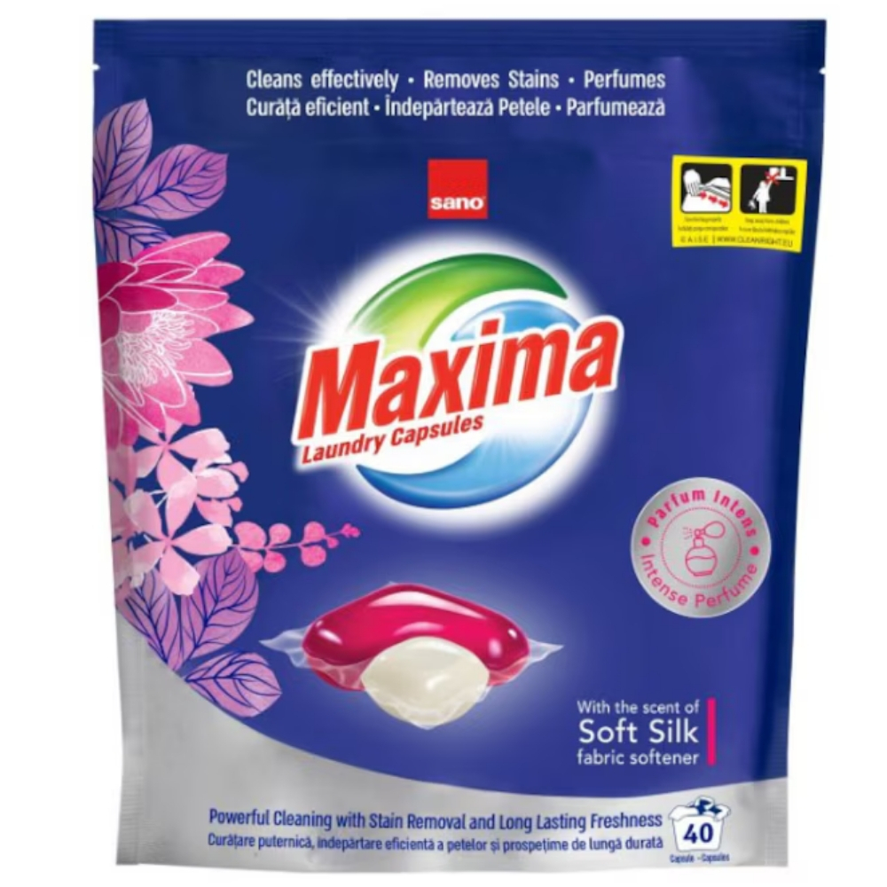 SANO MAXIMA DETERGENT CAPSULE 40BUC SOFT SILK 40SP
