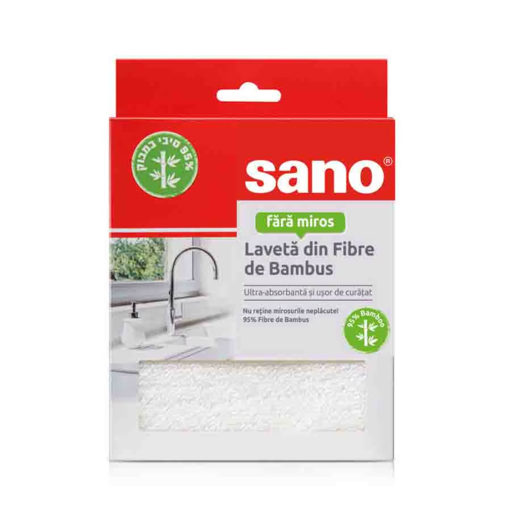 SANO LAVETA UNIVERSALA FIBRE BAMBUS 25X25CM