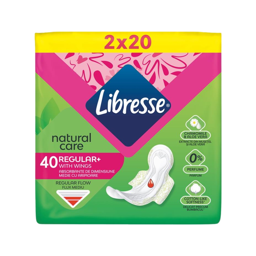 LIBRESSE ABSORBANTE 40BUC NATURAL CARE REGULAR