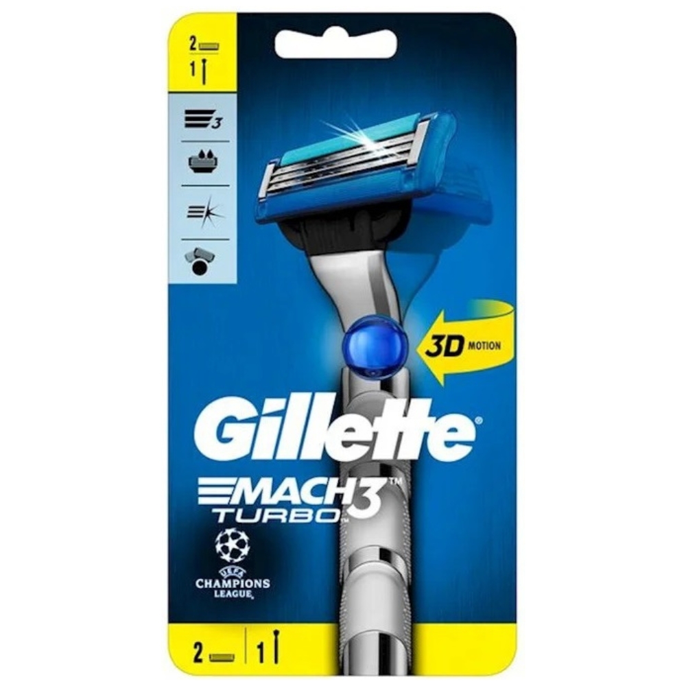 GILLETTE MACH3 TURBO APARAT+2 REZERVE