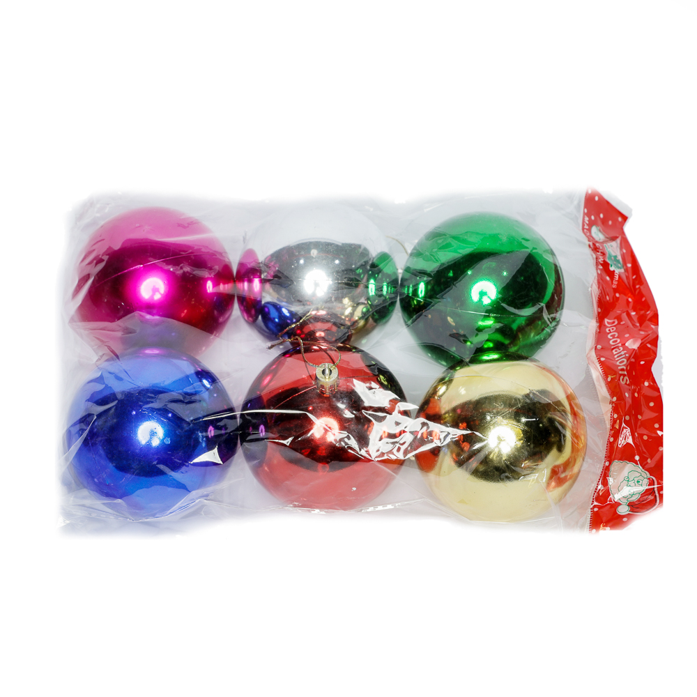 GLOBULETE CRACIUN 8CM 6BUC COLOR MIX GC14-1/GC5-16