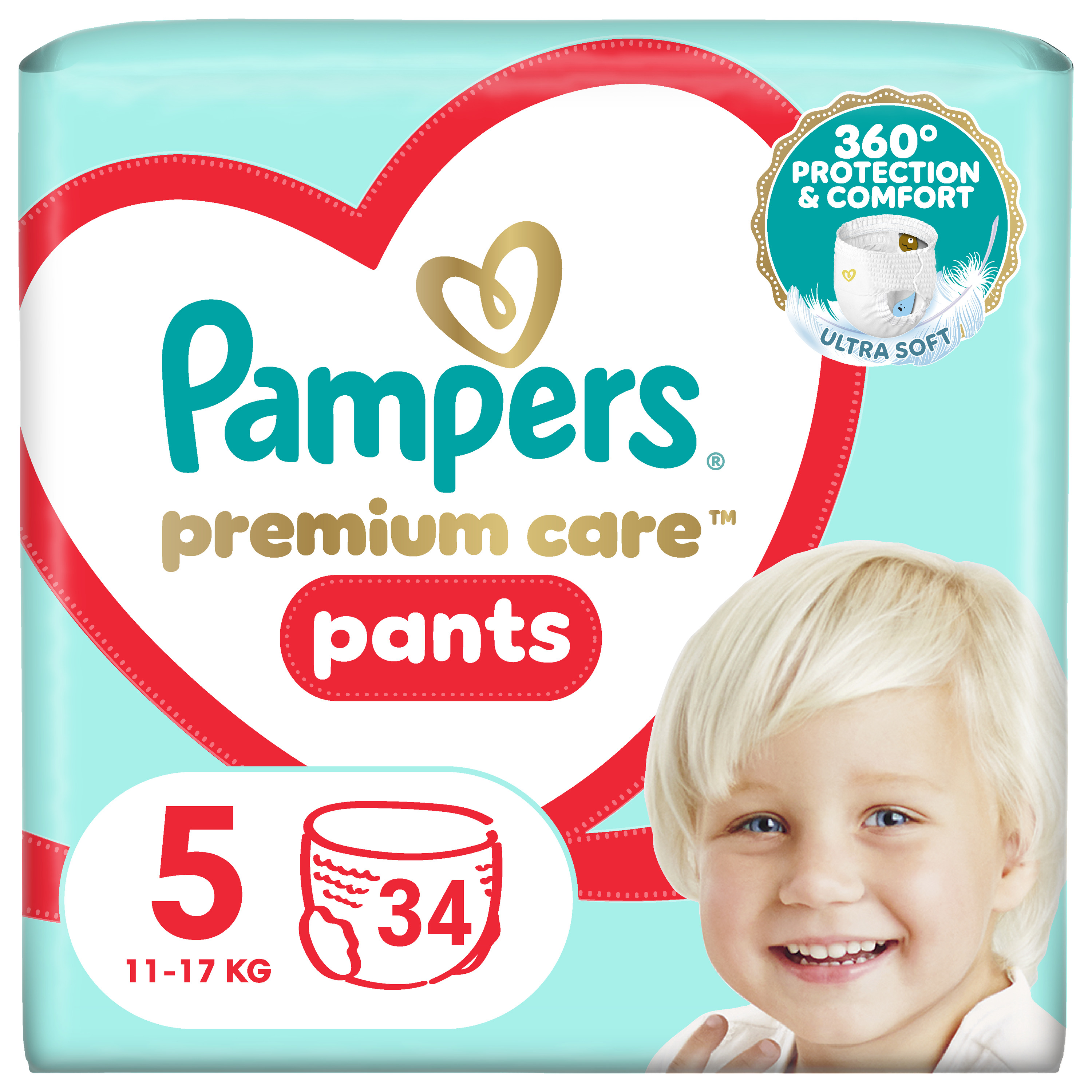 PAMPERS PREMIUM PANTS NR5 12-17KG 34BUC