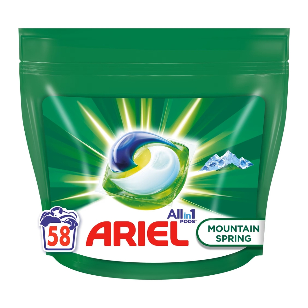 ARIEL DETERGENT CAPSULE 58BUC MOUNTAIN SPRING