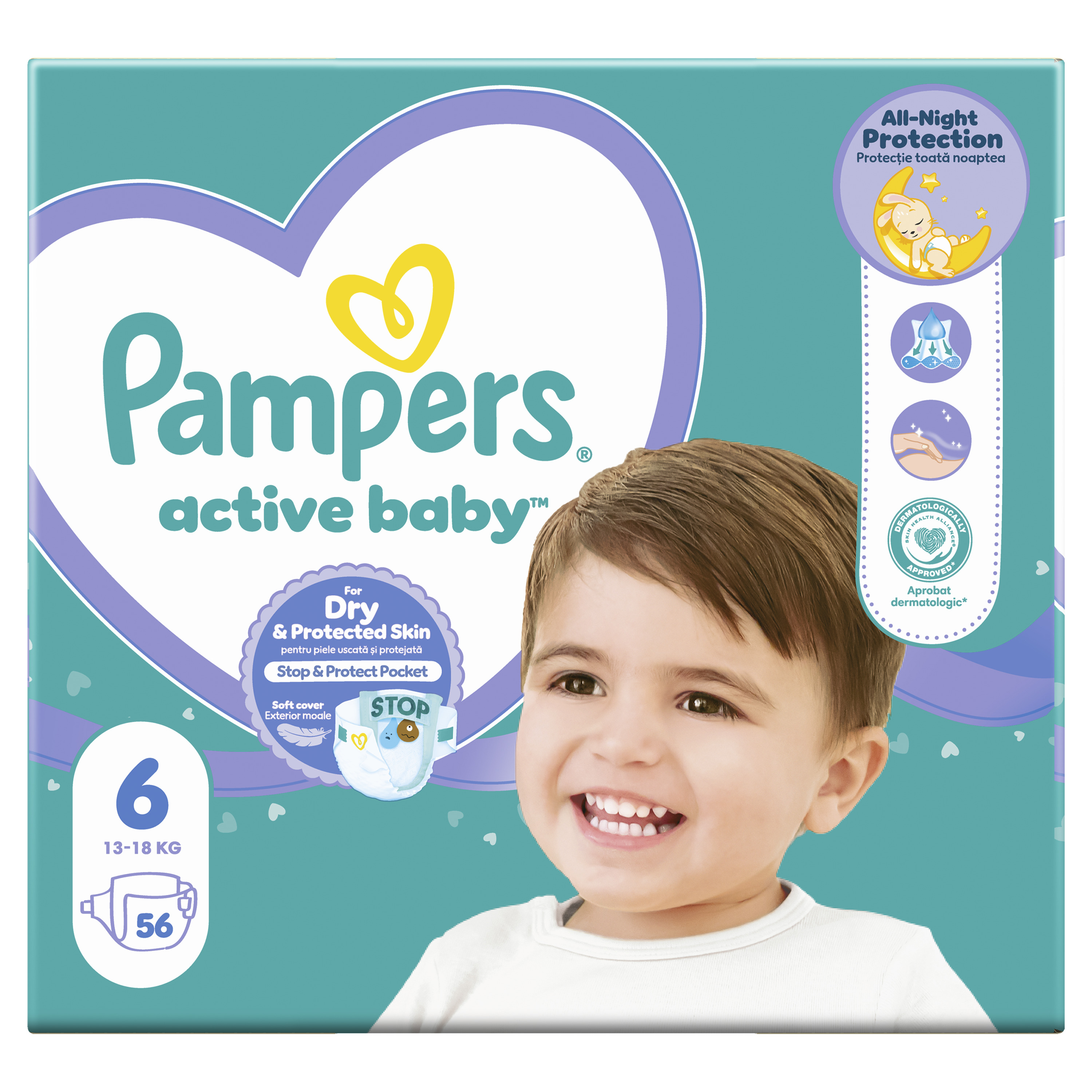 PAMPERS NR 6  ACT BABY 13-18KG (56BUC)