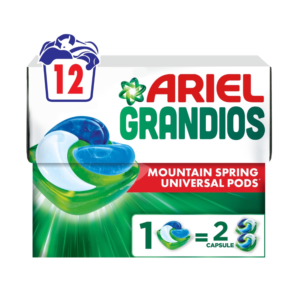 ARIEL DETERGENT CAPSULE 12BUC GRANDIOS MOUNTAIN SPRING