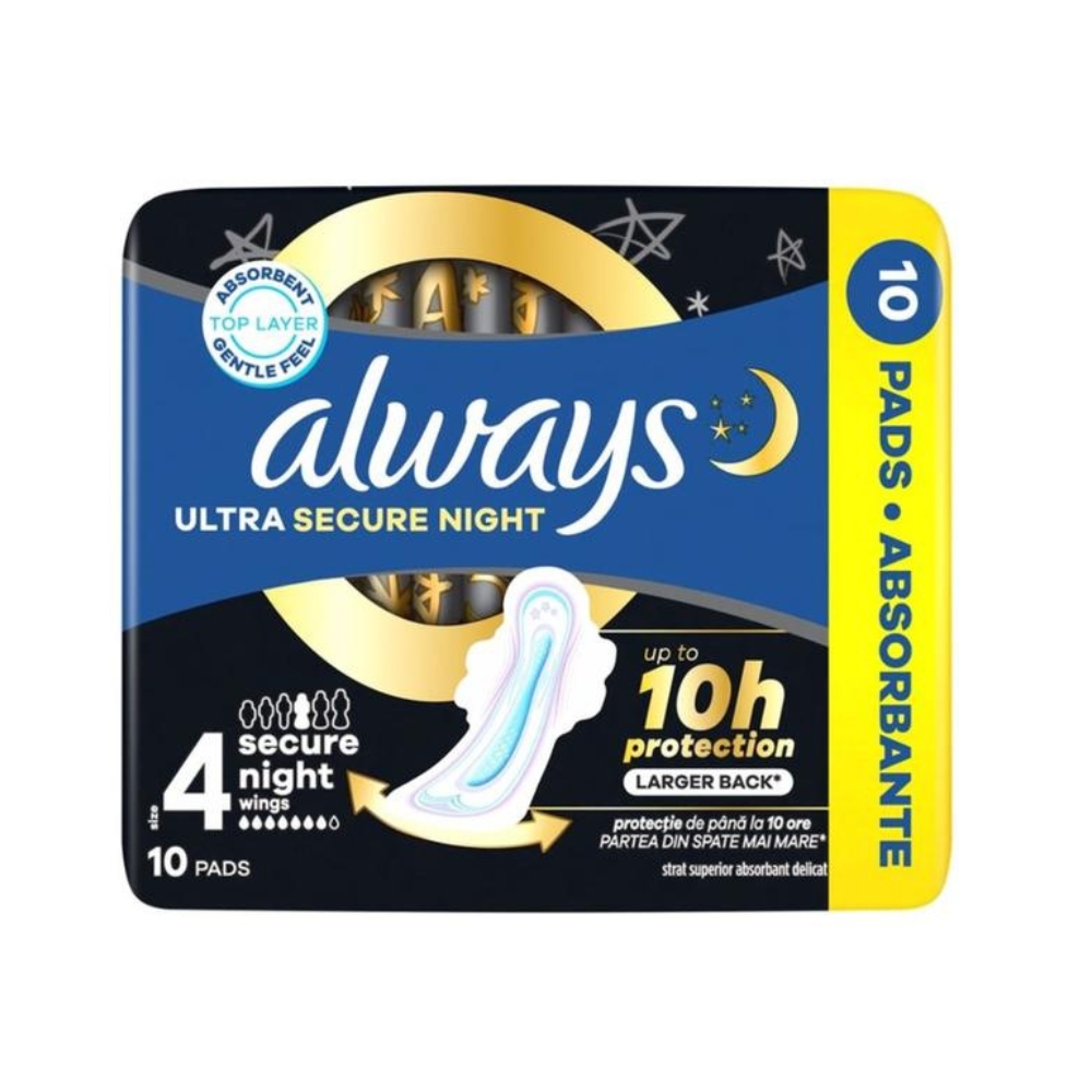 ALWAYS ULTRA ABSORBANTE 10BUC SECURE NIGHT