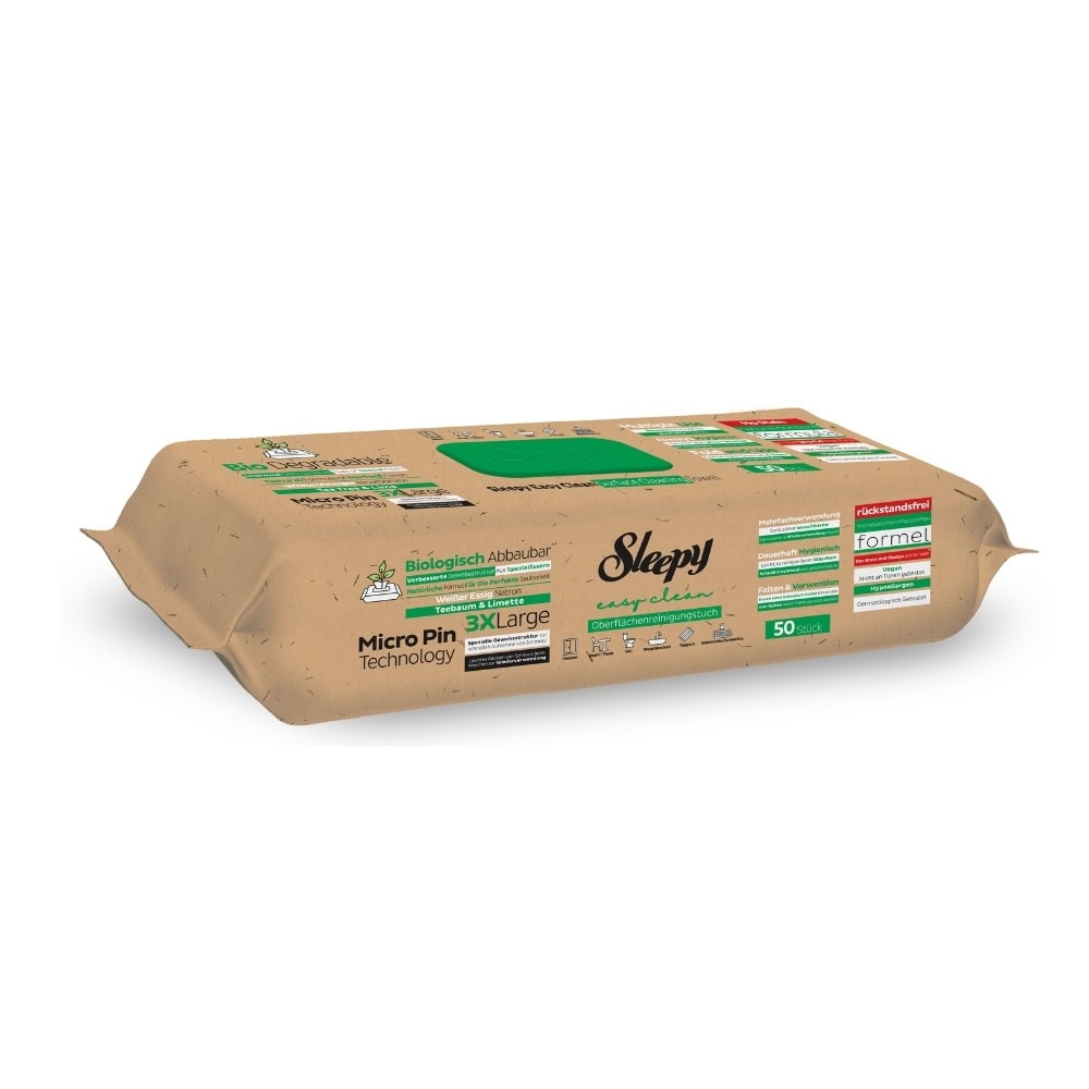 SLEEPY BIO SERVETELE UMEDE MULTISUPRAFETE 50BUC TEA TREE&LIME