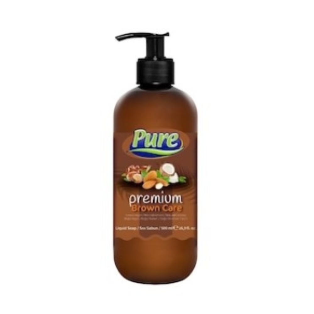 PURE PREMIUM SAPUN LICHID 500ML BROWN CARE