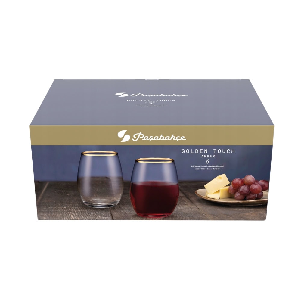 AMBER SET PAHARE 6PCS 570CC GOLDEN TOUCH 420725