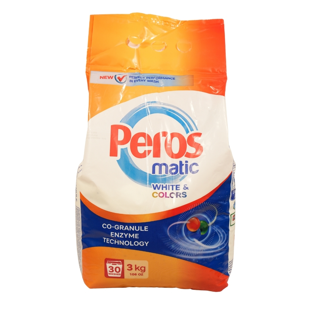 PEROS DETERGENT PUDRA AUTOMAT 3KG WHITE&COLORS 30SP