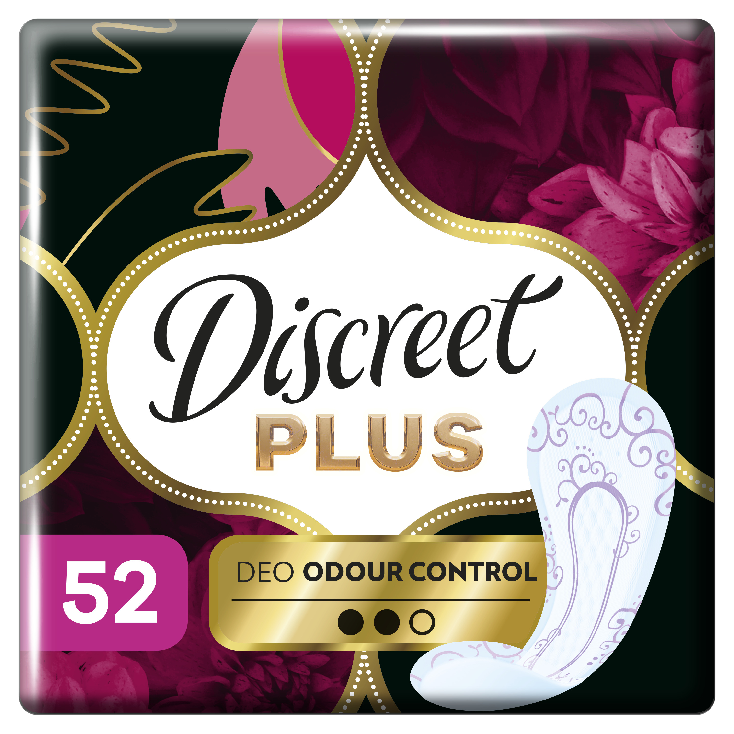 DISCREET ABSORBANTE ZILNICE 52BUC PLUS ODOUR CONTROL