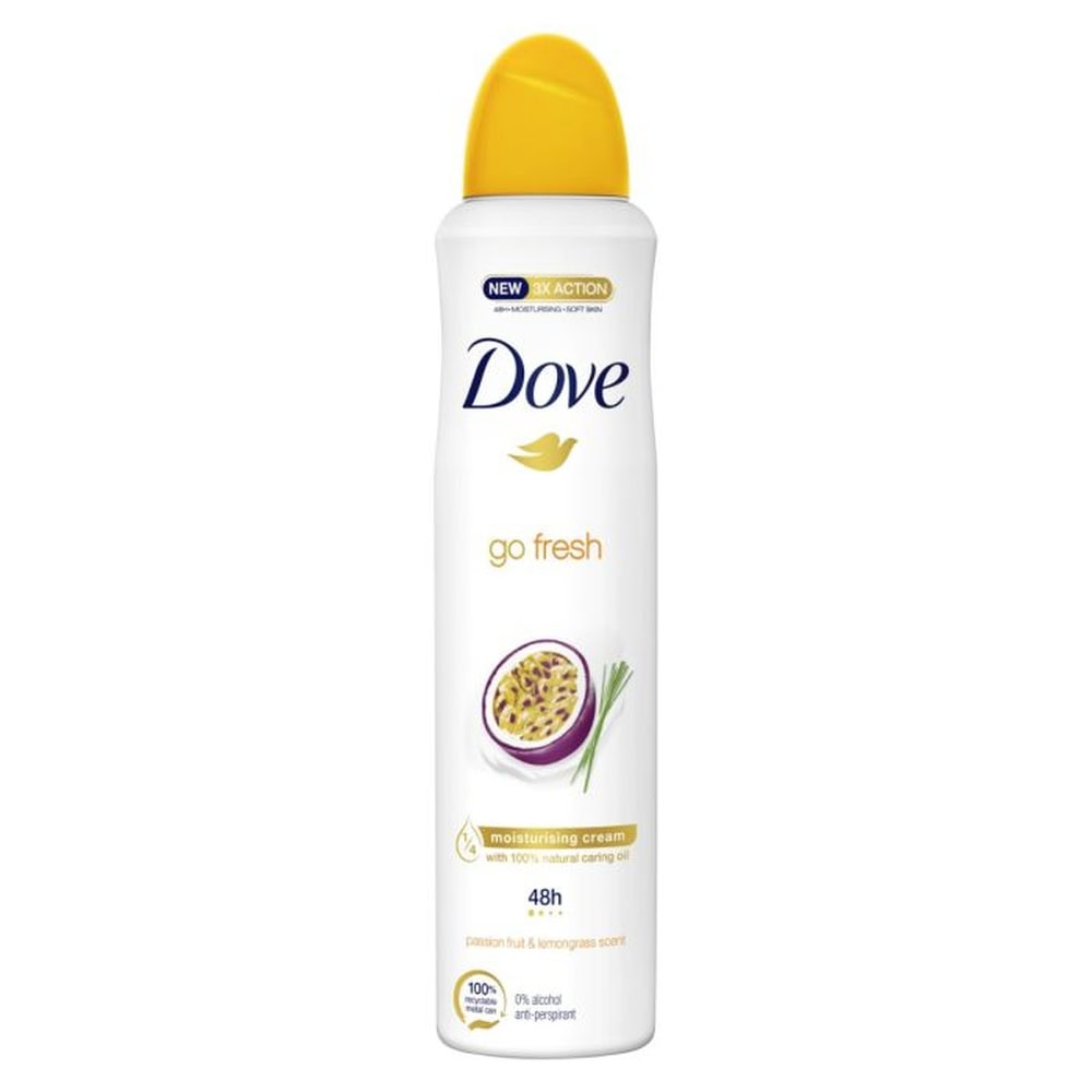 DOVE DEO 250ML DAMA PASSION FRUIT&LEMONGRASS