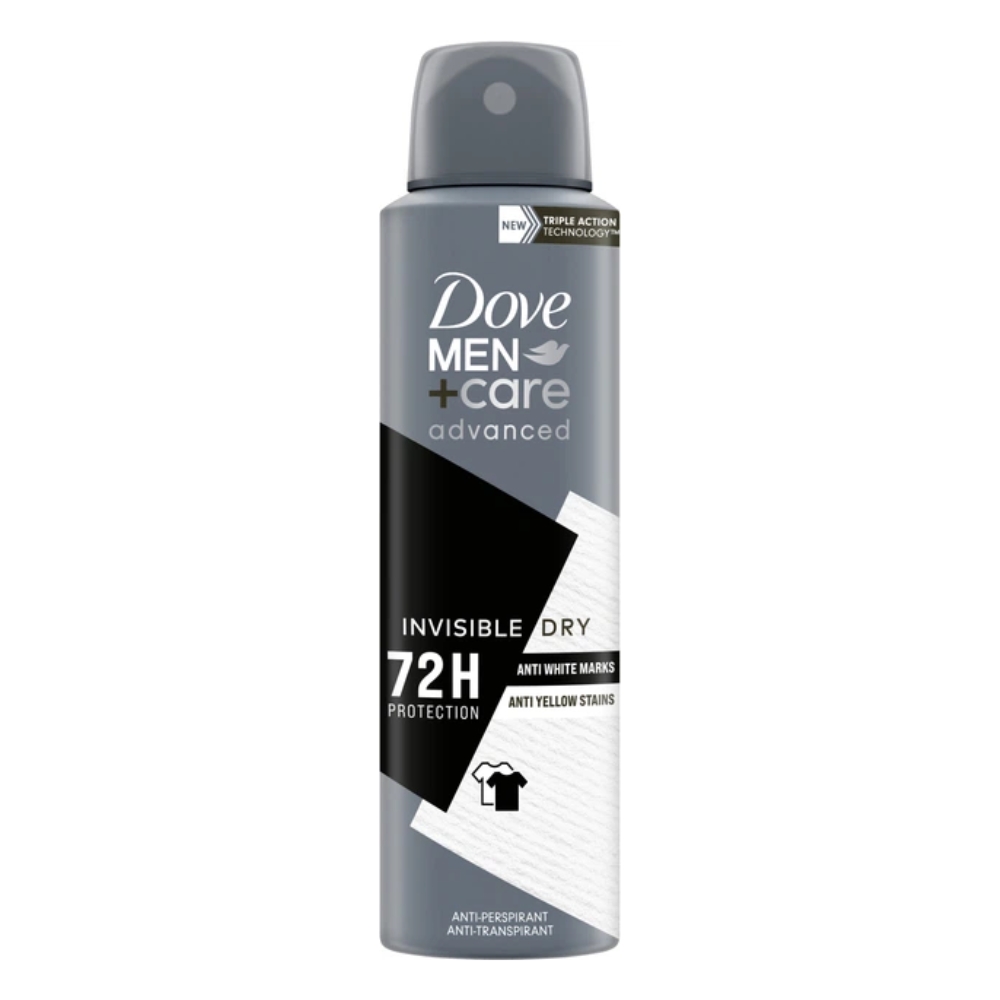 DOVE DEO MEN 150ML ADVANCED CARE INVISIBLE DRY