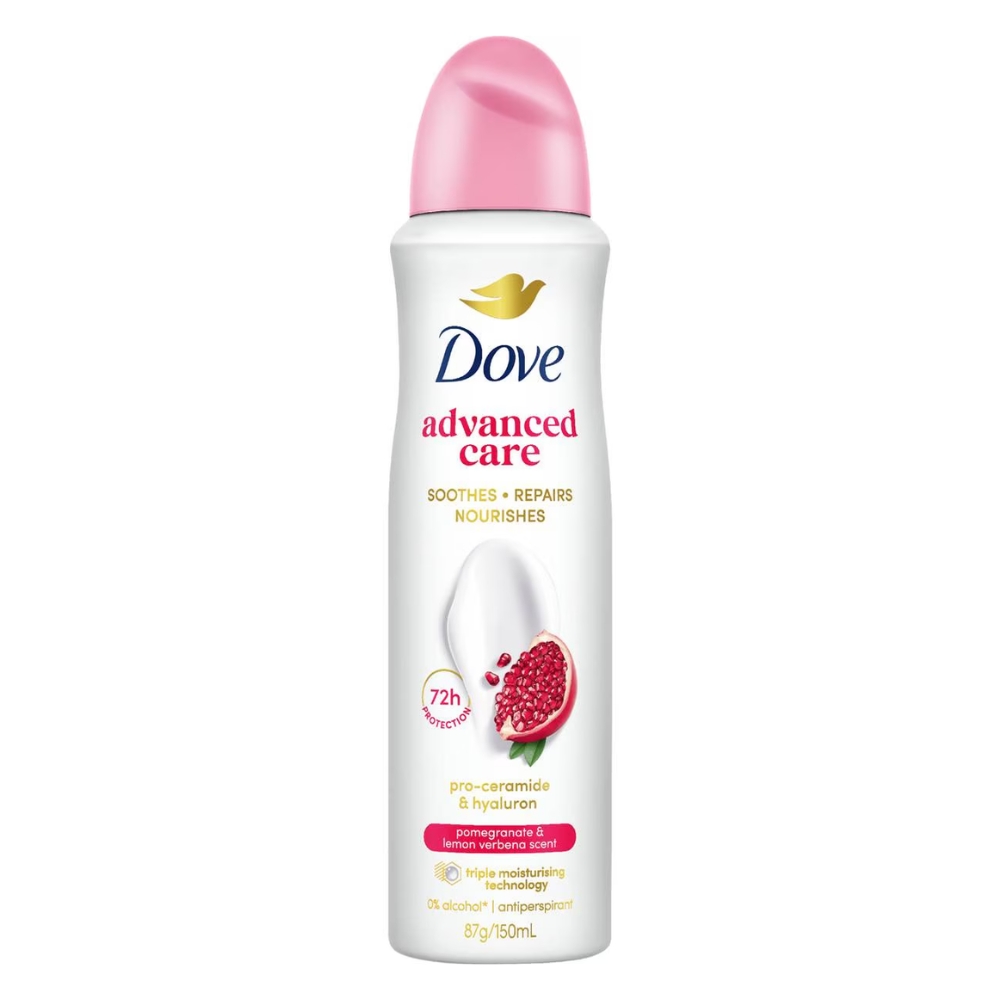 DOVE DEO DAMA 150ML ADVANCED CARE POMEGRANATE&LEMON VERBENA
