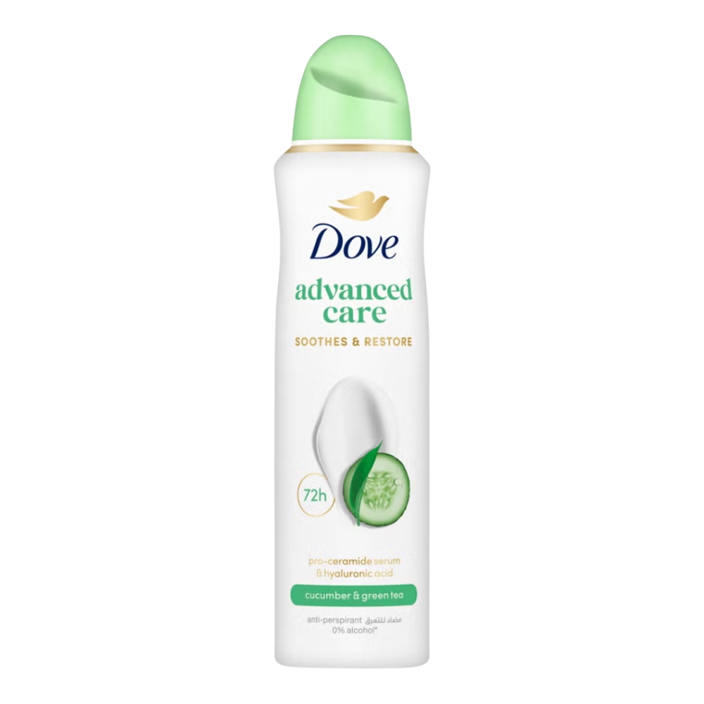 DOVE DEO DAMA 150ML ADVANCED CARE CUCUMBER&GREEN TEA