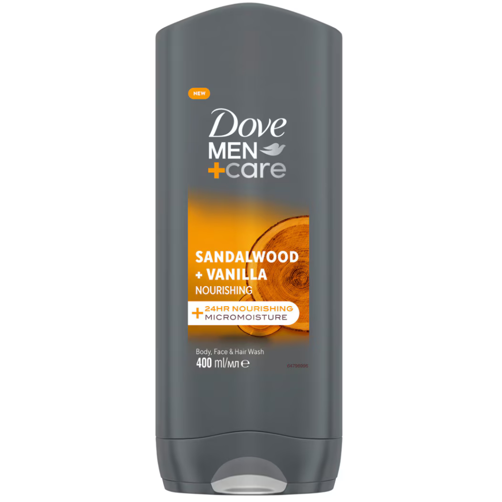 DOVE GEL DUS MEN 400ML SANDALWOOD&VANILLA