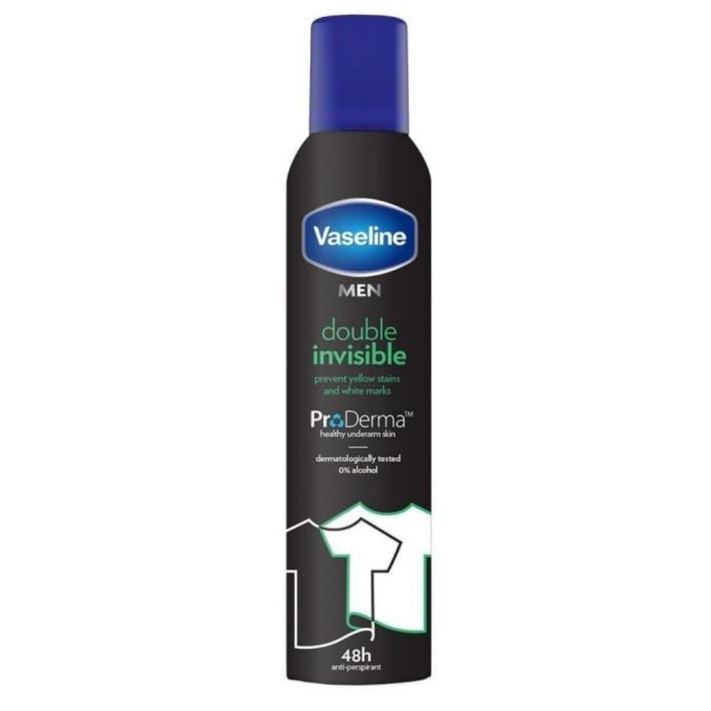 VASELINE DEO MEN 250ML DOUBLE INVISIBLE 48H