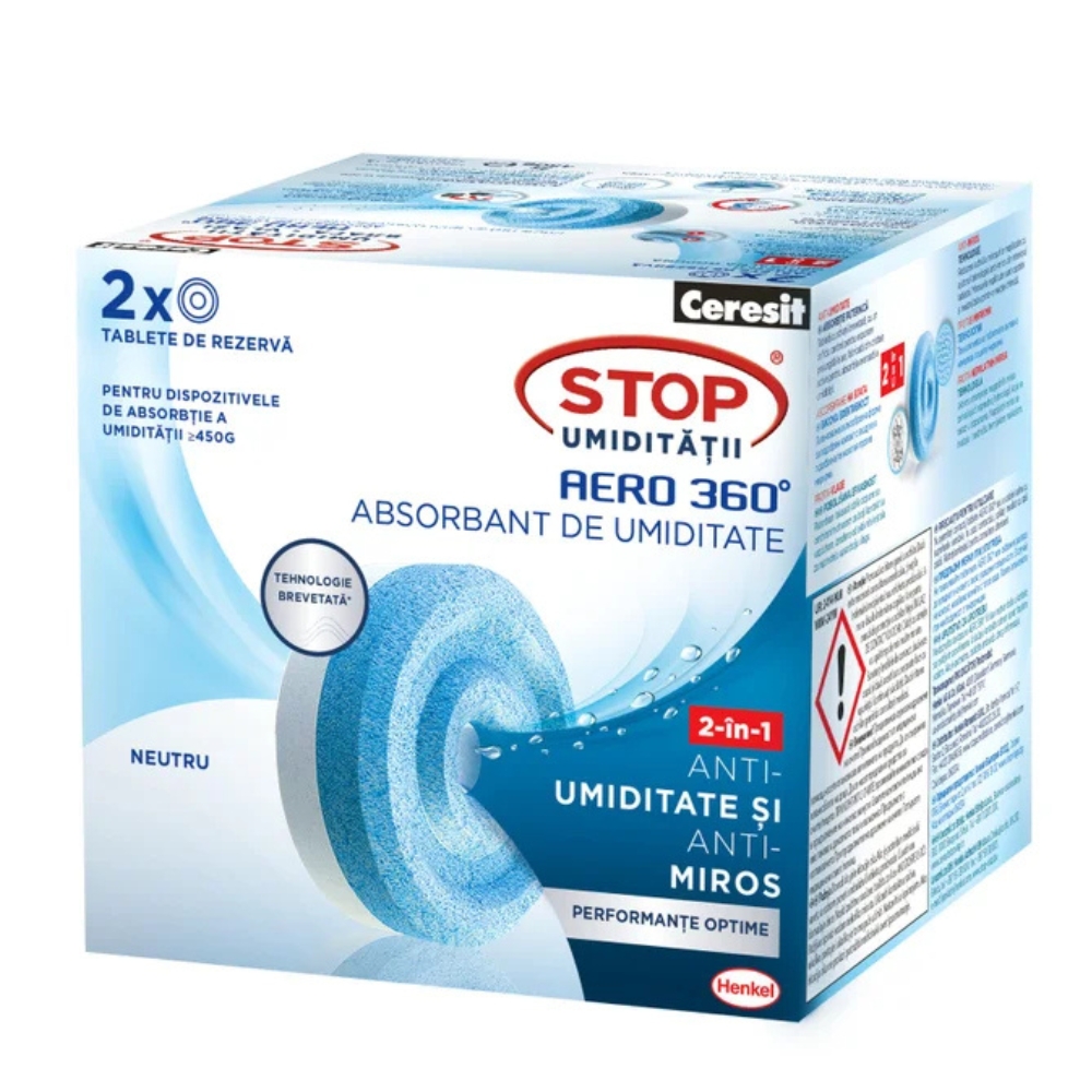 CERESIT REZERVA DEZUMIDIFICATOR 2X450G NEUTRAL+DEO FA